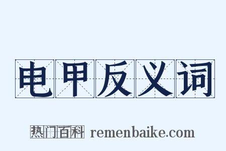 电甲反义词是什么意思的图片